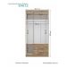 Guarda Roupa Roupeiro de Solteiro Compacto Com 3 Portas 2 Gaveta Luxo Apartamento AP Star 1,83x0,90 - Santos Andirá