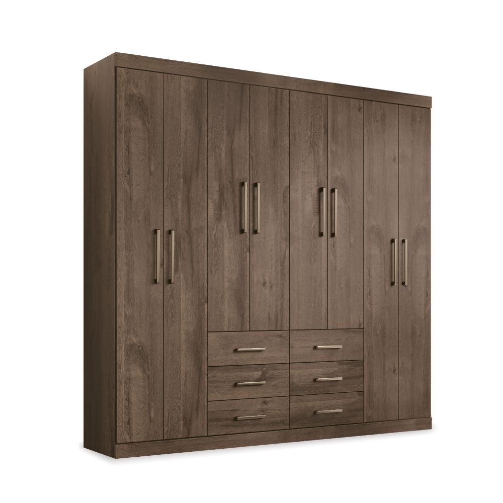 Guarda Roupas Casal 8 Portas Colorado Ébano