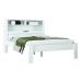 Kit 3x1 Cama Casal Com Cabeceira Baú Acoplado e Prateleiras Para Quarto Moderna e Espaçosa Inv