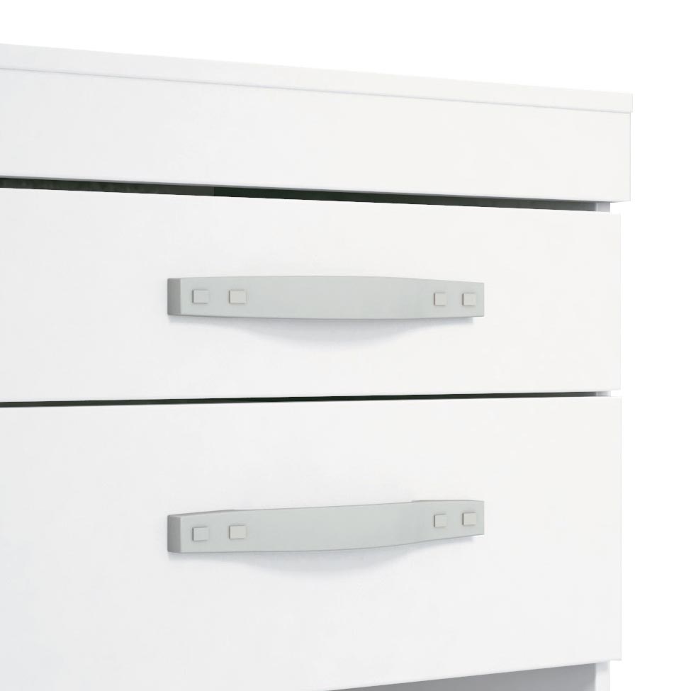 Mesa de Cabeceira Havana Plus Flex Color 2 Gavetas Branca e Fúcsia