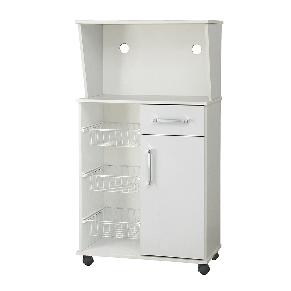 Gabinete de Cozinha com Fruteira Pérola 1 Porta 1 Gaveta Branco