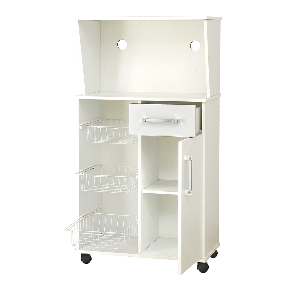 Gabinete de Cozinha com Fruteira Pérola 1 Porta 1 Gaveta Branco