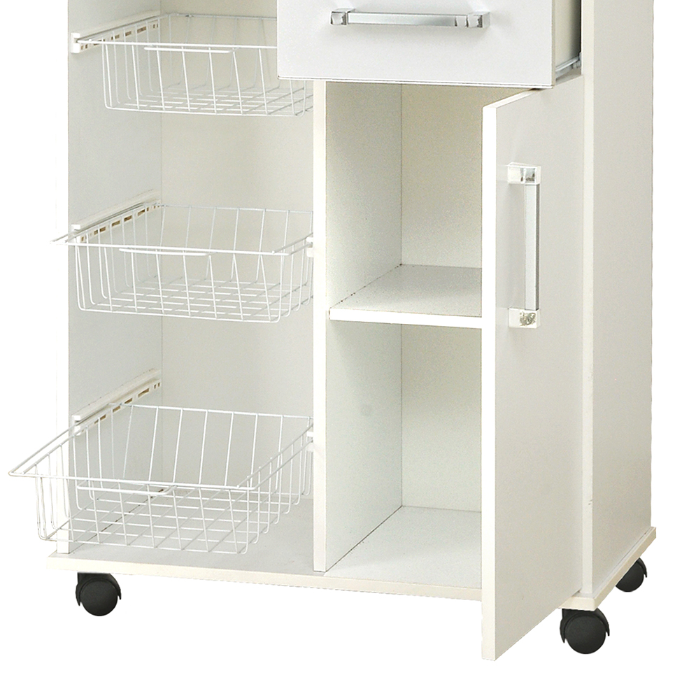 Gabinete de Cozinha com Fruteira Pérola 1 Porta 1 Gaveta Branco