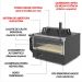 Forno Guilhotina Industrial Saro com Infravermelho á Gás GLP 53x47cm Até 350º sem Cavalete