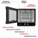 Forno Turbo Industrial Elétrico 49x60cm 250°c Saro com 4 Esteiras 220V Preto
