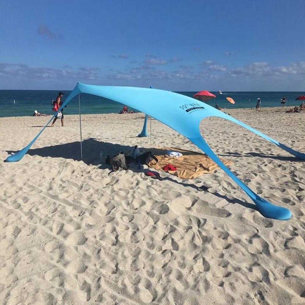 Tenda para Praia Camping Áreas Externas Saro Gazebo com Bolsa Rápida Montagem 180x180cm Azul