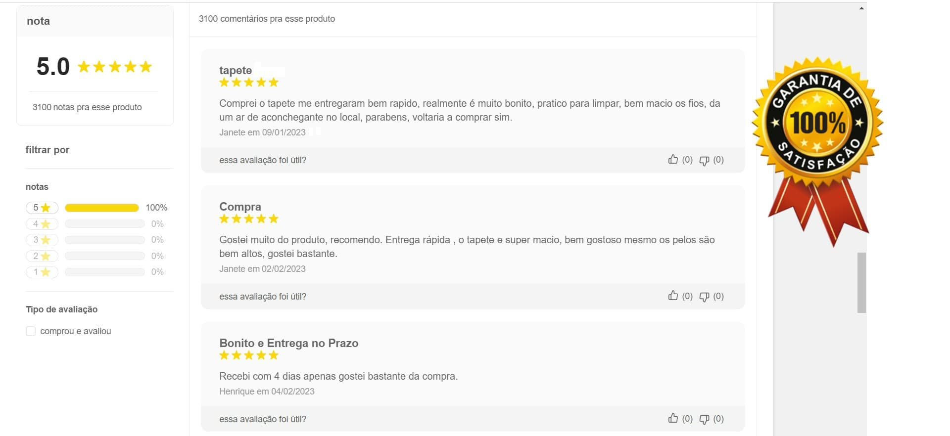 Jogo Kit Tapete Cozinha Anti Derrapante 3 Uni Mesclado Bege