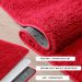 Jogo Kit Tapete Cozinha Anti Derrapante 3 Uni Vermelho