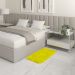 Tapete Pelo Alto Felpudo Macio Anti Derrapante Anti Alérgico Amarelo - 50 x 100 cm Tapete para Sala e Quarto