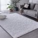 Tapete Pelo Alto Felpudo Macio Anti Derrapante Anti Alérgico Branco - 200 x 200 cm Tapete para Sala e Quartos
