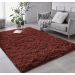 Tapete Pelo Alto Felpudo Macio Anti Derrapante Anti Alérgico Marrom - 200 x 200 cm Tapete para Sala e Quarto