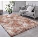 Tapete Pelo Alto Felpudo Macio Anti Derrapante Anti Alérgico Mesclado Bege - 200 x 240 cm Tapete para Sala e Quartos