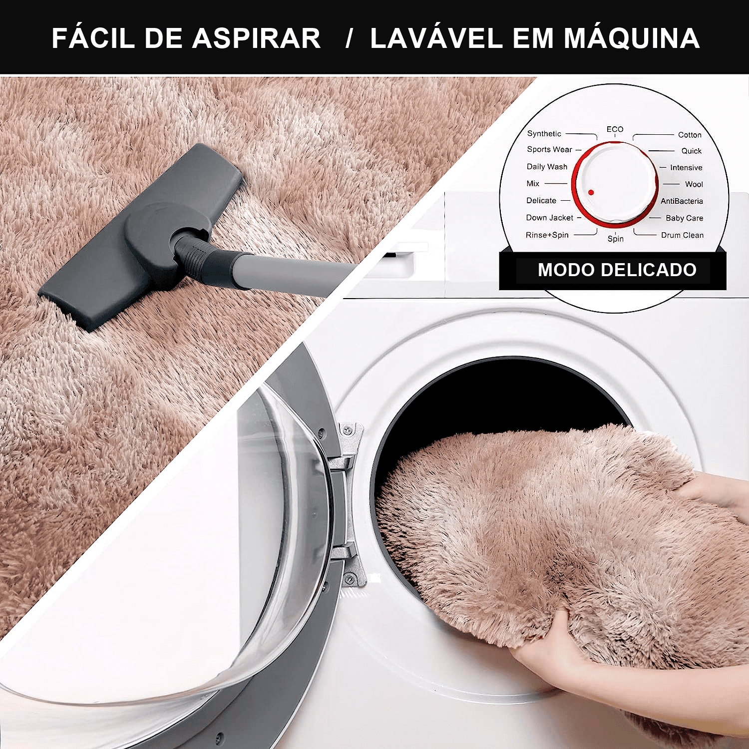 Tapete Pelo Alto Felpudo Macio Anti Derrapante Anti Alérgico Mesclado Bege - 200 x 240 cm Tapete para Sala e Quartos