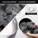Tapete Pelo Alto Felpudo Macio Anti Derrapante Anti Alérgico Mesclado Cinza - 100 x 120 cm Tapete para Sala e Quarto