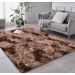 Tapete Pelo Alto Felpudo Macio Anti Derrapante Anti Alérgico Mesclado Marrom - 140 x 200 cm Tapete para Sala e Quartos