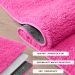 Tapete Pelo Alto Felpudo Macio Anti Derrapante Anti Alérgico Rosa - 100 x 120 cm Tapete para Sala e Quarto