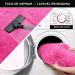Tapete Pelo Alto Felpudo Macio Anti Derrapante Anti Alérgico Rosa Redondo - 100 cm Tapete para Sala e Quarto
