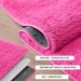 Tapete Pelo Alto Felpudo Macio Anti Derrapante Anti Alérgico Rosa Redondo - 100 cm Tapete para Sala e Quarto