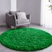 Tapete Pelo Alto Felpudo Macio Anti Derrapante Anti Alérgico Verde  Redondo - 100 cm Tapete para Sala e Quarto