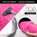 Tapete Sala Felpudo Peludo Rosa Coração 140 cm
