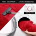 Tapete Sala Felpudo Peludo Vermelho Coração 100 cm