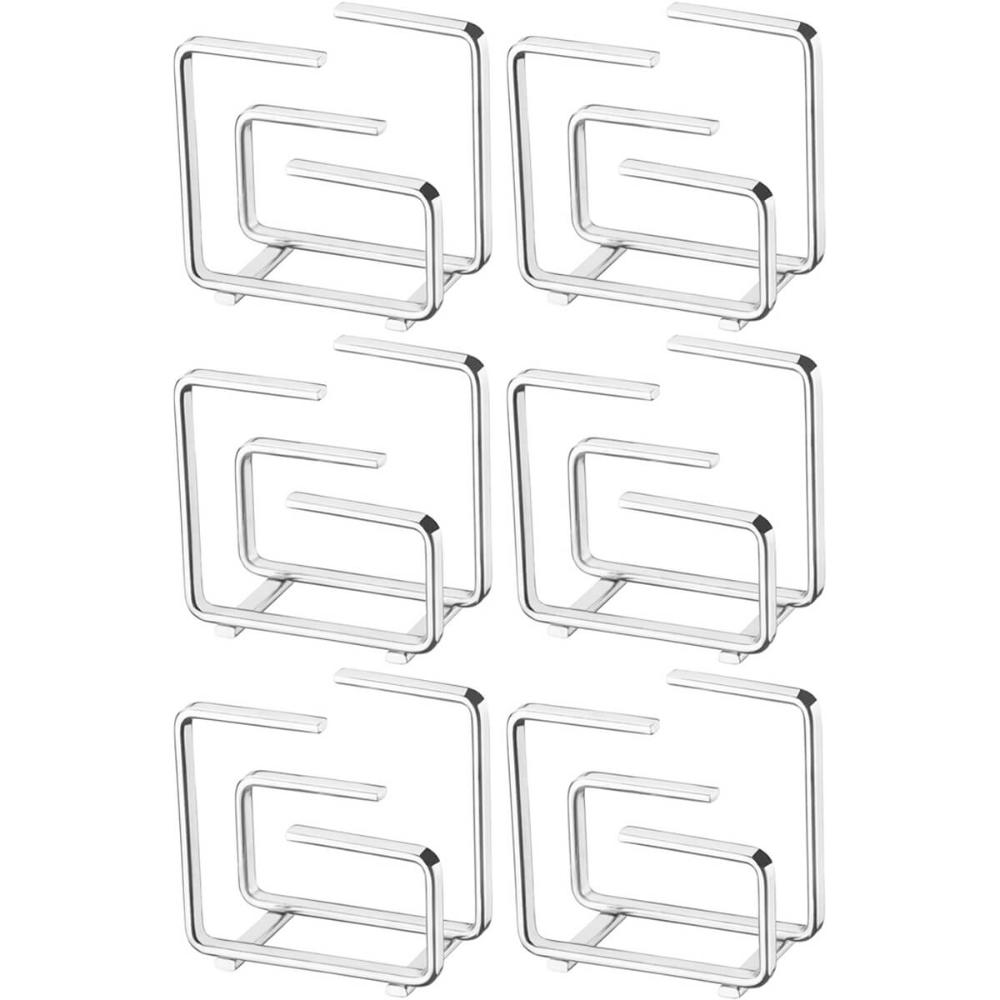 6 Porta Guardanapos de Papel Cromados para Cafeterias Suportes Organizadores de Mesas