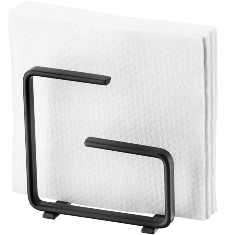 6 Porta Guardanapos de Papel Preto Fosco para Cafeterias Sup