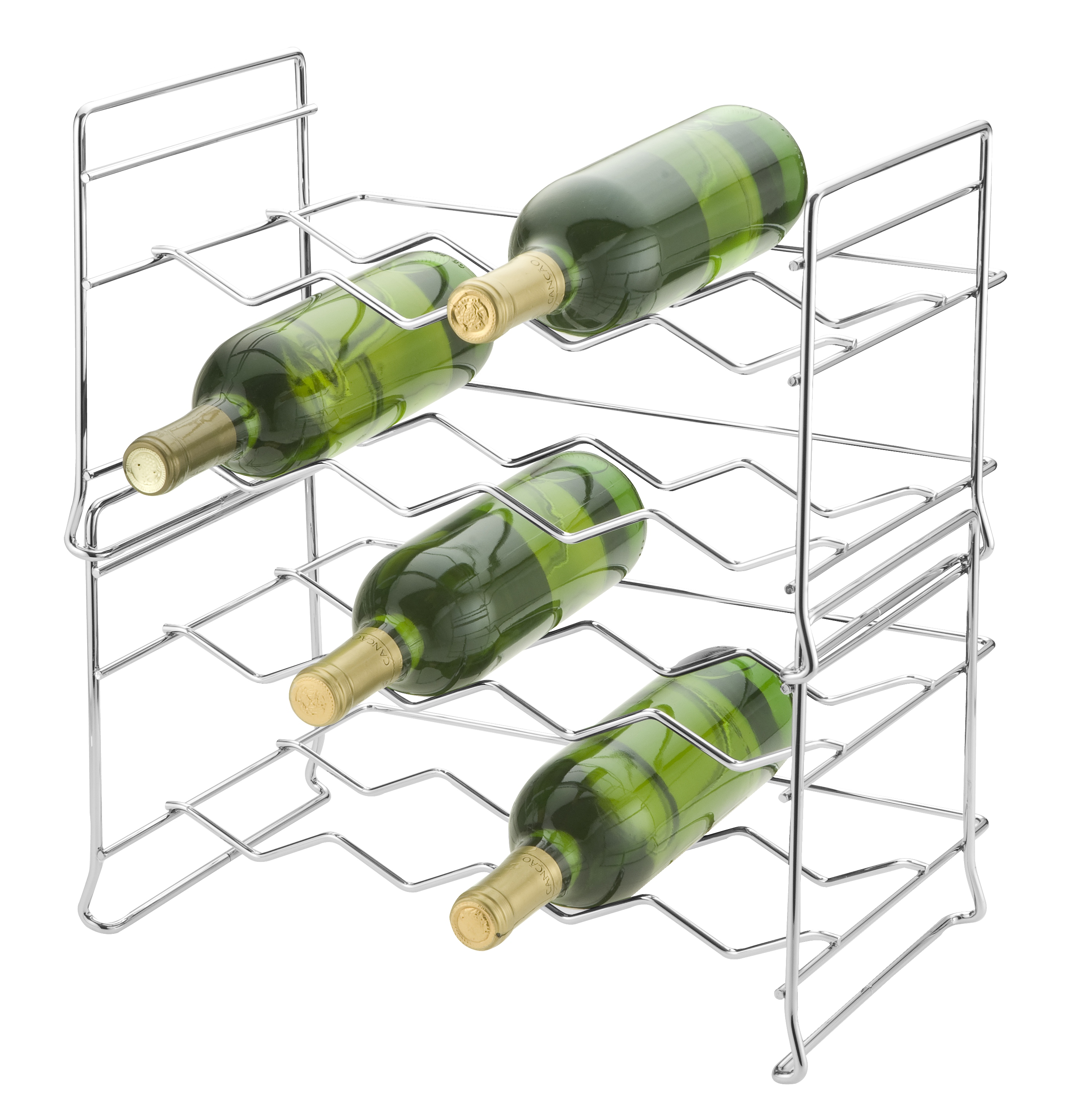 Adega Empilhável 8 Garrafas Vinho Suporte Garrafeira Horizon