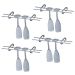 Kit 4 Suportes Para Taças 40cm Cromado Adega Bar Vinho Schmitt