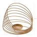 Lanterna Decorativa Mesa Porta Vela Aramado Castiçal Dourado