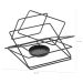 Lanterna Decorativa Quadrus Suporte Porta Vela Aramado Grafite