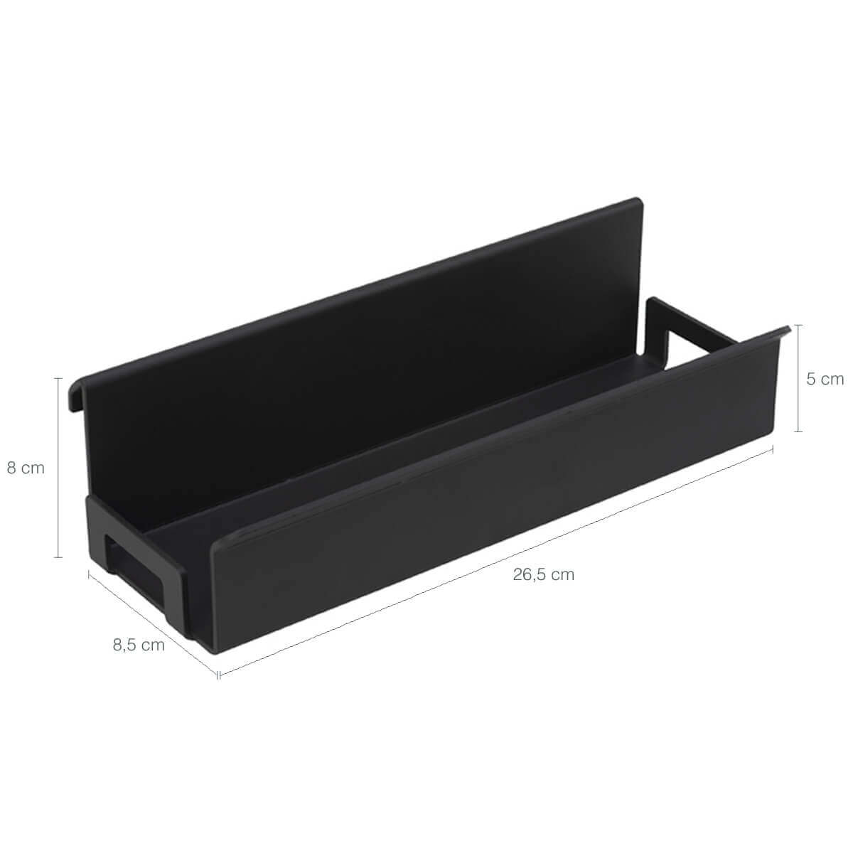 Organizadores Cozinha Barra 60cm Porta Condimentos Gancho Grafite