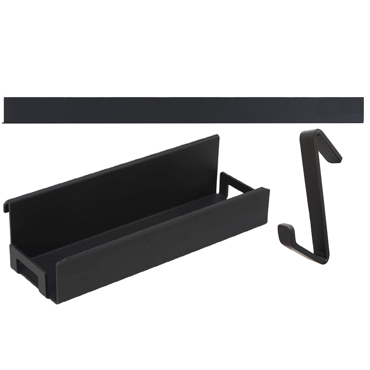 Organizadores Cozinha Barra 60cm Porta Condimentos Gancho Grafite