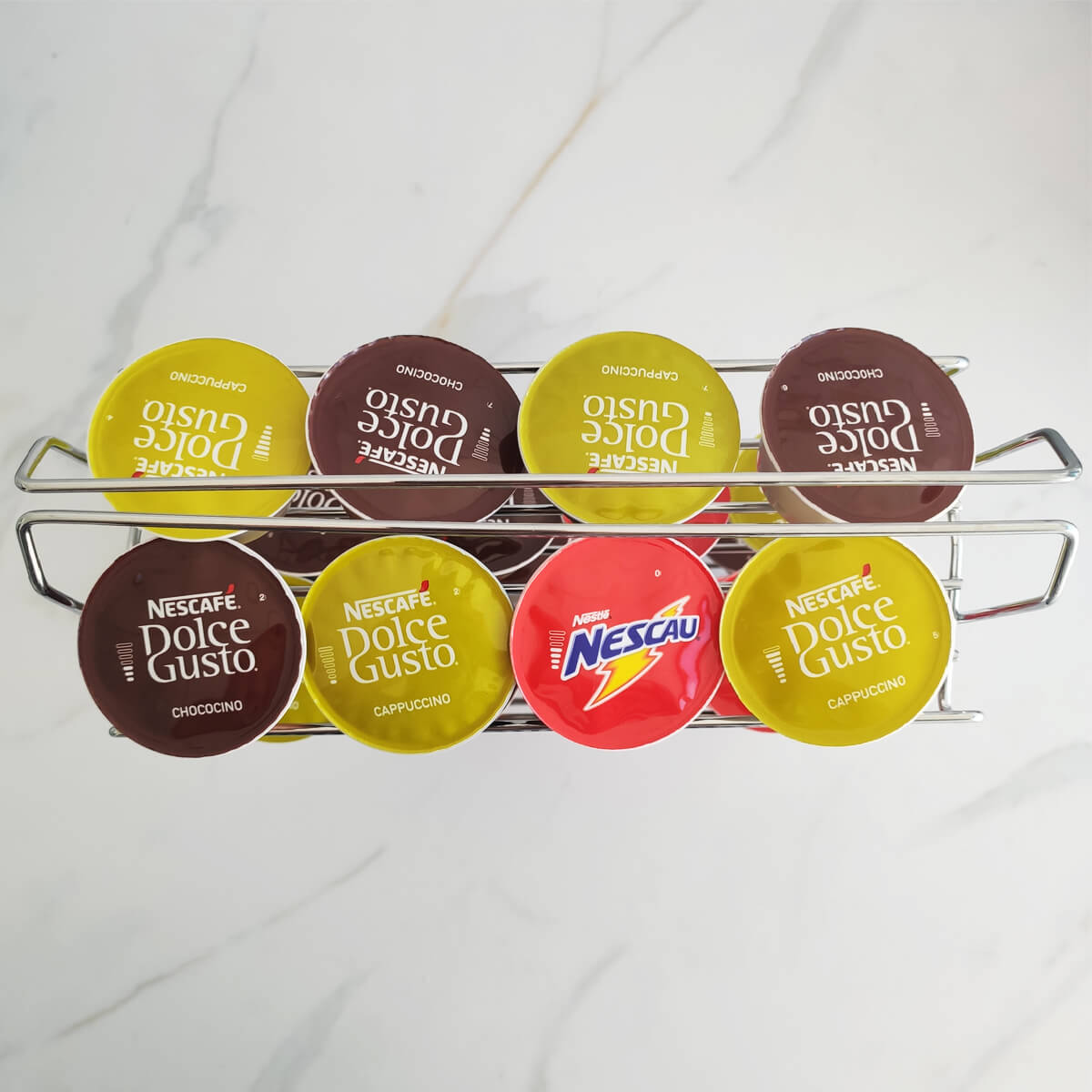 Porta Cápsulas De Café Três Corações Dolce Gusto Nespresso Suporte Cromado Libéria Schmitt