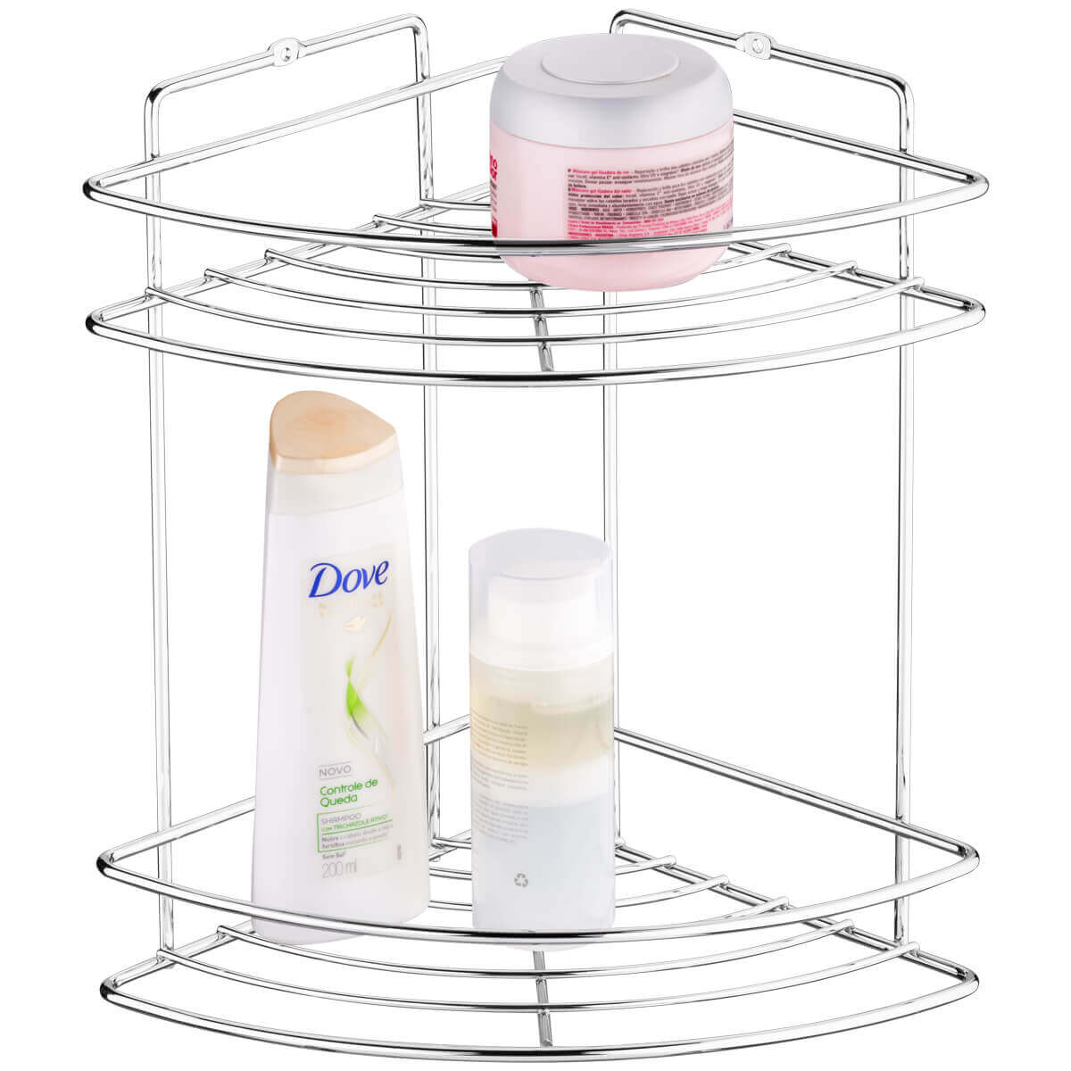 Porta Shampoo Inox De Canto Duplo Cantoneira Para Shampoo Banheiro Angra Schmitt