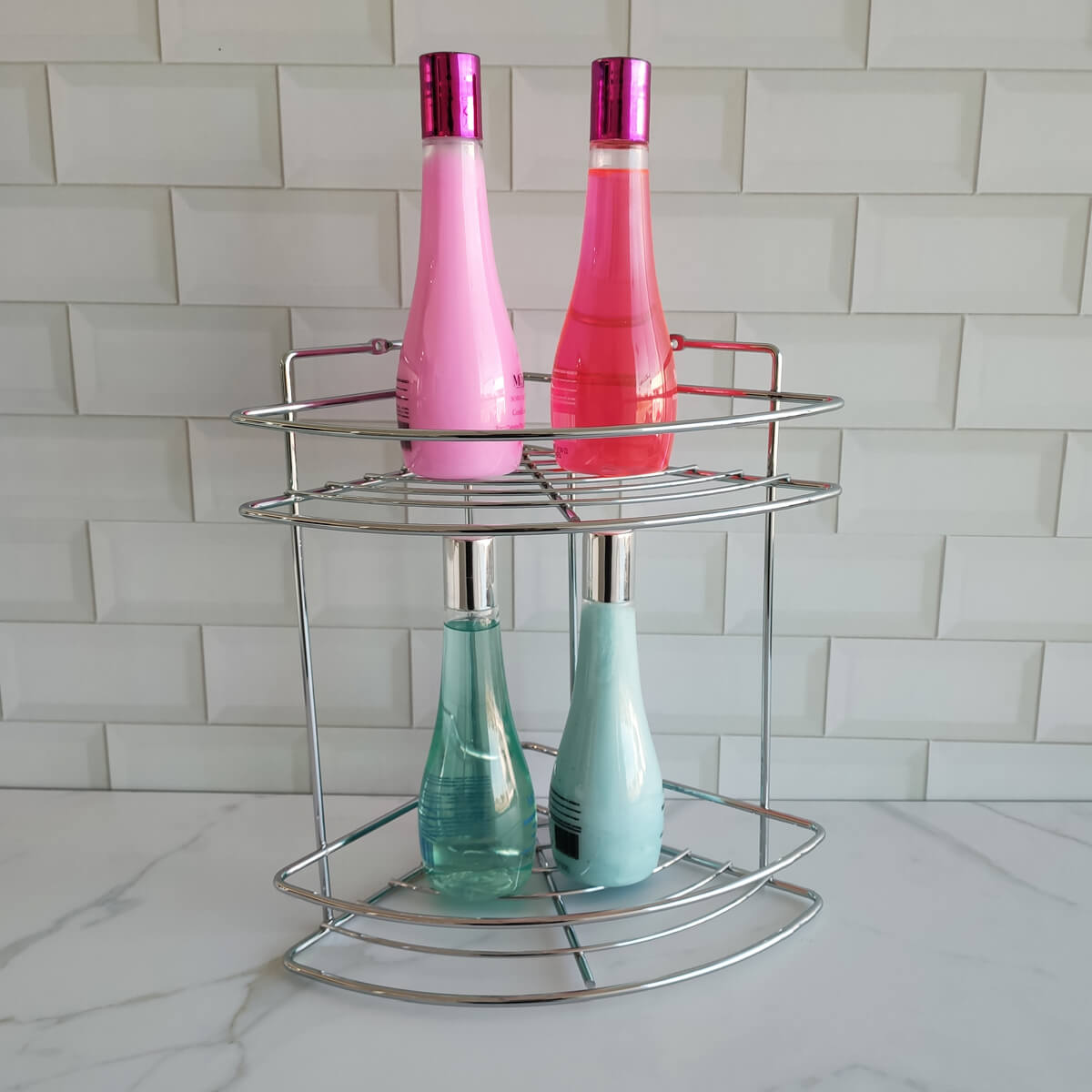 Porta Shampoo Inox De Canto Duplo Cantoneira Para Shampoo Banheiro Angra Schmitt