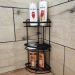 Porta Shampoo Triplo Multiuso  Suporte Para Shampoo Preto Fosco Maragogi Schmitt