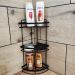 Porta Shampoo Triplo Multiuso  Suporte Para Shampoo Preto Fosco Maragogi Schmitt