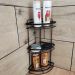 Porta Shampoo Triplo Multiuso  Suporte Para Shampoo Preto Fosco Maragogi Schmitt