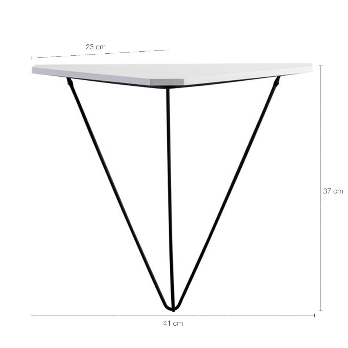 Prateleira com Suporte Aramado Floreira Triangular Tri Grafite