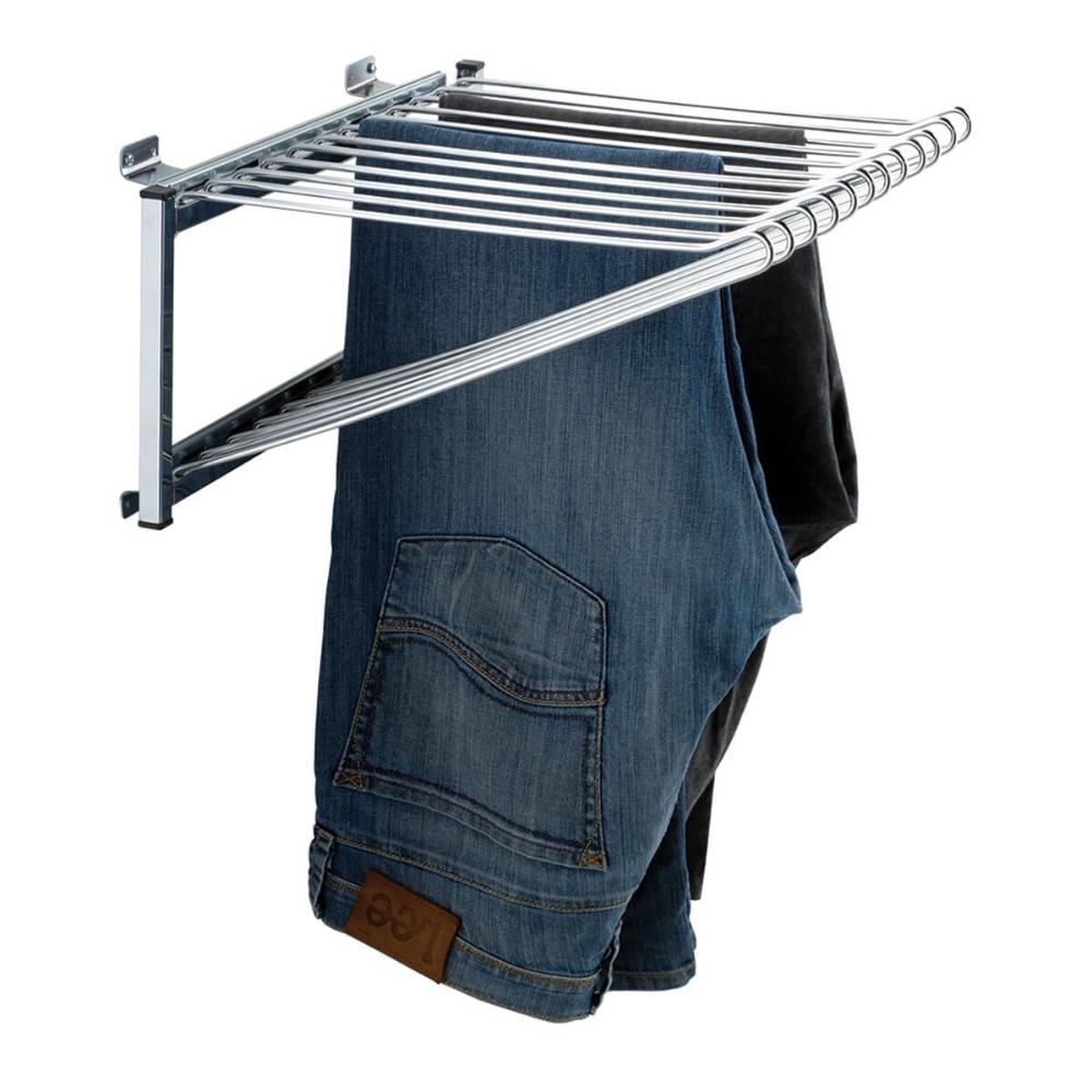 Calceiro Deslizante para Closet Guarda Roupas 38x46x2cm 12 Varetas Aramado Cromado Tubular Schmitt
