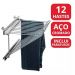 Calceiro Deslizante para Closet Guarda Roupas 38x46x2cm 12 Varetas Aramado Cromado Tubular Schmitt