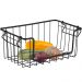 Cesto Aramado Organizador Multiuso Schmitt Fruteira Empilhável 42cm Cozinha Preto Fosco