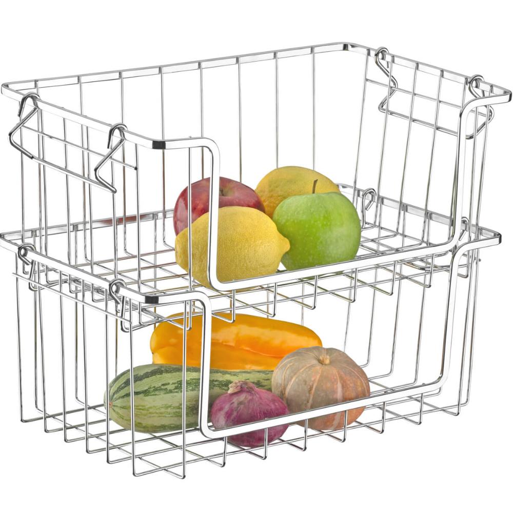 Cesto Aramado Organizador Multiuso Schmitt Fruteira Empilhável para Cozinha