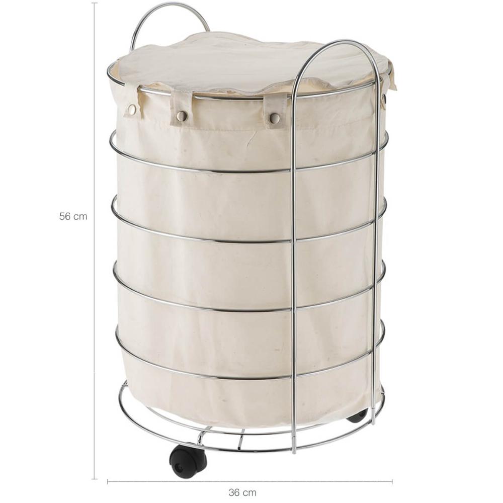 Cesto Para Roupa Aramado  Tulipa 56cmX36cm Cesto Com Saco Cr