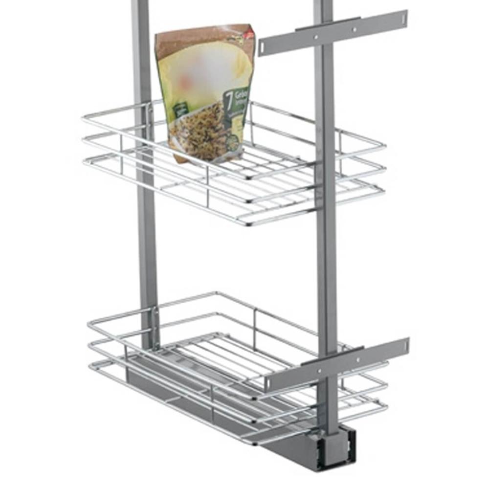 Coluna Aramada Deslizante 46cm x 23cm x 122,5cm Com 4 Cestos
