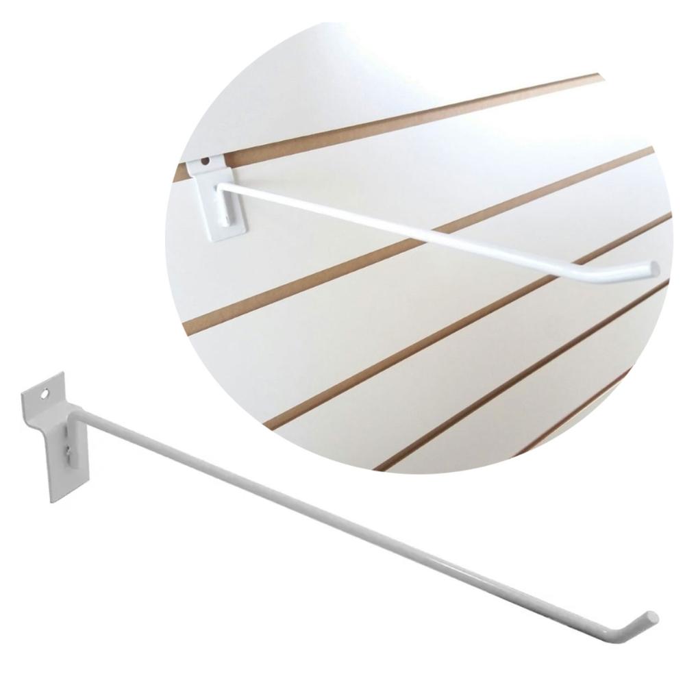 Expositor Canaletado 25cm Gancho Cabide Simples para Lojas S