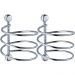 Kit 2 Suportes Porta Secador de Cabelo Espiral Cromados Acessórios para Banheiro Parede