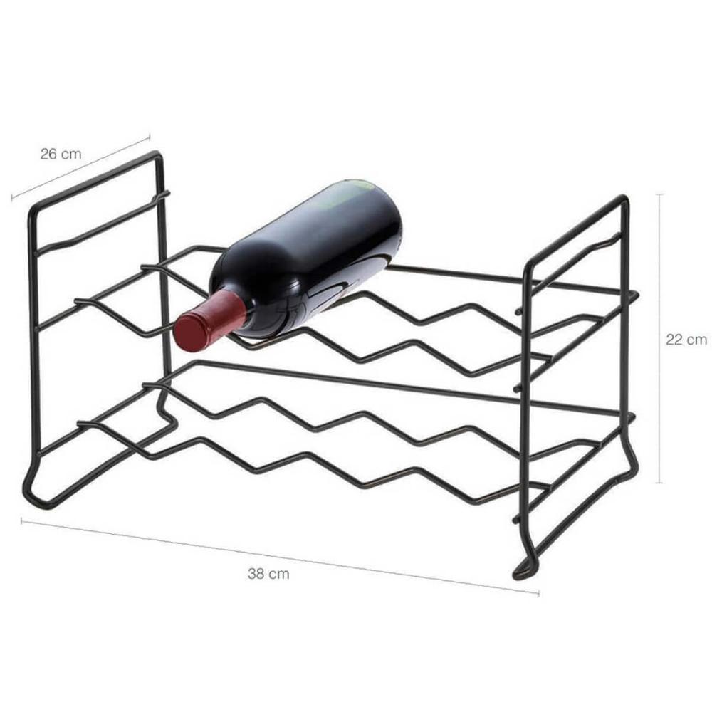 Kit 4 Suportes 32 Garrafas Vinho Adega Aramada Empilhável Ho