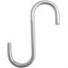 Kit 6 Ganchos Tipo S Multiuso Cromado 2cm Schimitt para Barra de Utensílios Toalha